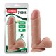 Fashion Dude 7.9 inch Cock Flesh - Herés, vízálló, letapasztható dildó