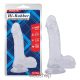 Chisa Novelties - 7.5 Inch Dildo-Clear - Letapasztható, Áttetsző, élethű dildó 19,5 cm