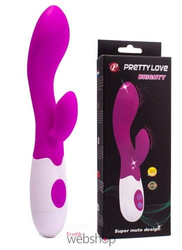 Pretty Love Brighty -  G-pontos, Lila, Csiklóizgatós szilikon vibrátor