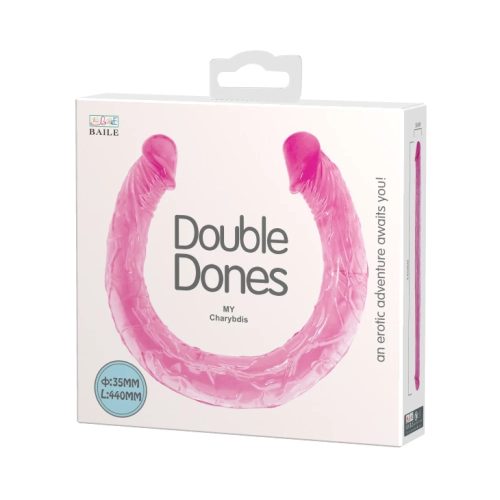 Double Dong Pink 2  - Rózsaszín kétvégű dildó