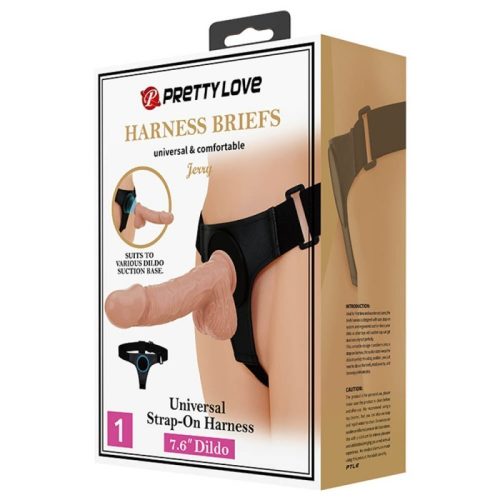 Pretty Love Jerry Harness Briefs - Felcstolható heveder dildóval