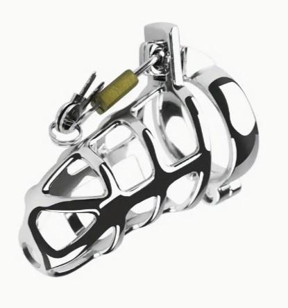 EwToys - Metal Chastity  -Acél péniszketrec, erényöv férfiaknak