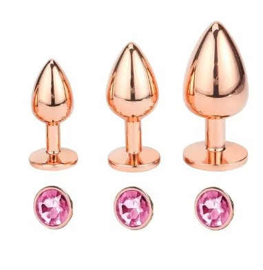 EwToys - Különleges fém análdugó  - 3 méretben - rosegold