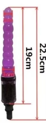 EwToys - Maszírozó pisztolyhoz 03. - Lila, zselés dildo 19 cm.