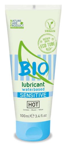 HOT BIO lubricant waterbased Sensitiv 100 ml - vizes alapú síkosító karragénnel és aloe verával