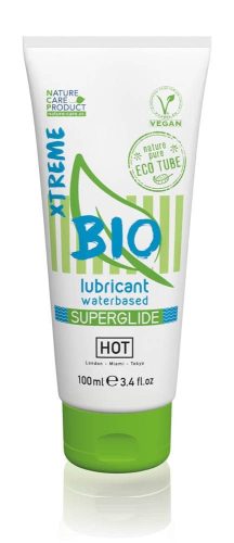 HOT BIO lubricant waterbased Superglide Xtreme 100 ml - Organikus és vegán, a 100% természetes vízbázisú síkosító