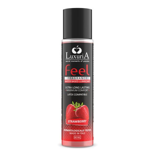 IntimateLine - LuxuriA - Feel Fragrance Fragola Strawberry (60 ml) - Vízbázisú, extra hosszantartó síkosítás, eper