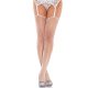 Leg Avenue - Net Stockings - WHITE - O/S - HOSIERY - Fehér, szexi, combfix