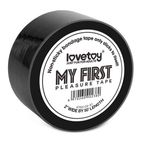 Lovetoy Non-Sticky Bondage Tape Black - Fekete, PVC kötöző