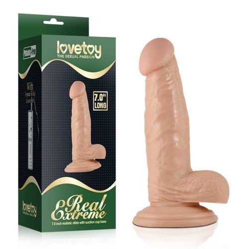 7" Real Extreme Dildo - herés, letapasztható dildó