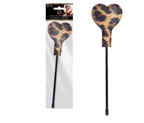 NMC LEOPARD FRENZY HEART SHAPED PADDLE - Leopárd mintájú paskoló