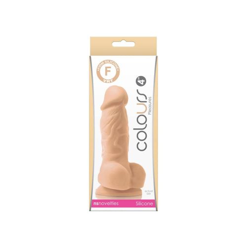 NS TOYS Colours Pleasures 4 inch Dildo White-Herés, letapasztható dildó 14cm