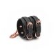 Bondage Couture - Ankle Cuffs - Black - Fekete- Arany műbőr bilincs