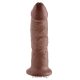 Pipederam King Cock 9 inch Cock Brown- Letapasztható barna dildó 21-25cm