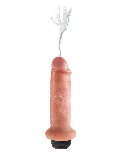 6" Squirting Cock Light - rugalmas dildó spriccelőtartállyal