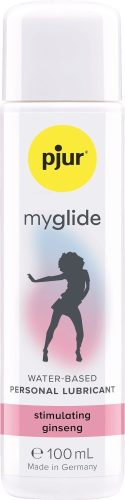 pjur®myglide - 100 ml bottle - forrósító és stimuláló vízbázisú síkosító - ginsenggel