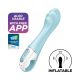 Satisfyer - Air Pump Vibrator 5+ blue - Pumpás, vízálló, app-vezérelt, g-pontos