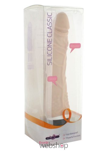 Seven Creations Classic Slim Vibrator Nude - 7 rezgésű, bőrbarát, Klasszikus vibrátor