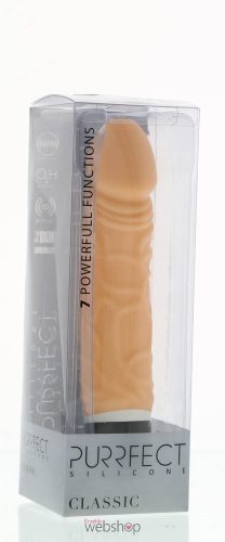 Seven Creations Purrfect Silicone Classic 6.5 inch Flesh- Bőrszerű anyagú vibrátor