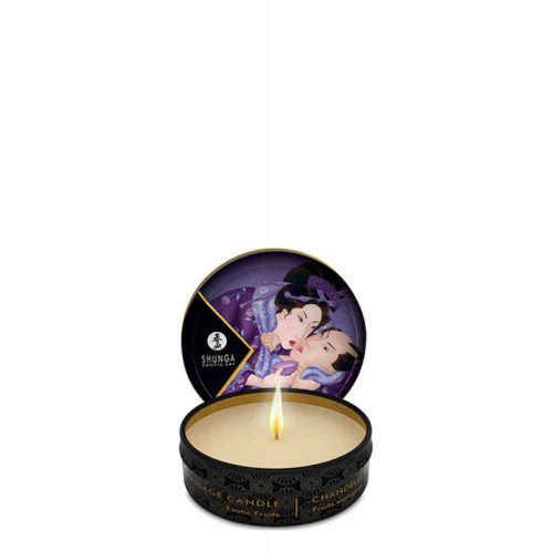 30 ml kiszerelésben kapható Shunga Mini Massage Candle Egzotikus gyümölcs illatú masszázsgyertya